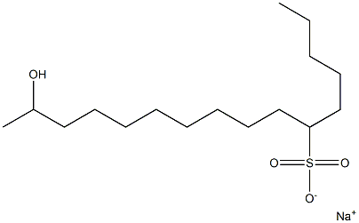 15-Hydroxyhexadecane-6-sulfonic acid sodium salt Struktur