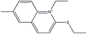 1-Ethyl-2-(ethylthio)-6-methylquinolinium Struktur