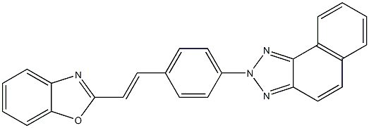 2-[4-[2-(Benzoxazol-2-yl)ethenyl]phenyl]-2H-naphtho[1,2-d]triazole Struktur