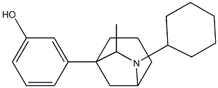 3-(6-Cyclohexyl-7-methyl-6-azabicyclo[3.2.1]octan-1-yl)phenol Struktur