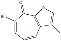 7-Bromo-3-methyl-8H-cyclohepta[b]furan-8-one Struktur