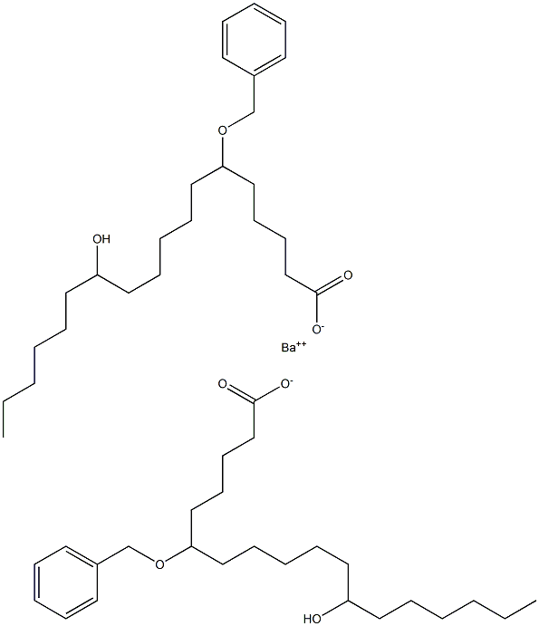 Bis(6-benzyloxy-12-hydroxystearic acid)barium salt Struktur