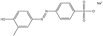 4-(3-Methyl-4-hydroxyphenylazo)benzenesulfonic acid sodium salt Struktur