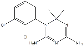 2,4-Diamino-6,6-dimethyl-5,6-dihydro-5-(2,3-dichlorophenyl)-1,3,5-triazine Struktur