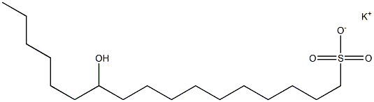 11-Hydroxyheptadecane-1-sulfonic acid potassium salt Struktur