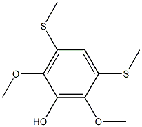 2,6-Dimethoxy-3,5-bis(methylthio)phenol Struktur