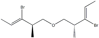 (+)-[(R,Z)-2-Bromo-1-methyl-2-butenyl]methyl ether Struktur