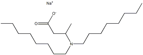 3-(Dioctylamino)butyric acid sodium salt Struktur