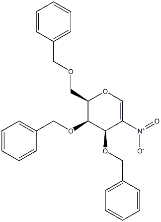 3,4,6-Tri-O-benzyl-2-nitro-D-galactal Struktur