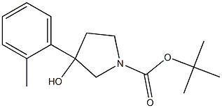 1-BOC-3-(2-METHYLPHENYL)-3-HYDROXYPYRROLIDINE Struktur