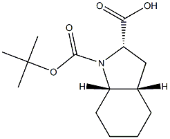 Boc-(2S,3aS,7aS)-Octahydro-1H-indole-2-carboxylicacid Struktur