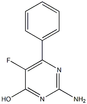 2-amino-5-fluoro-6-phenyl-pyrimidin-4-ol Struktur