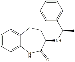 3-[(1-(1R)-Phenylethyl)amino]-1,3,4,5-tetrahy
dro-2H-1-(3R)-benzazepin-2-one Struktur