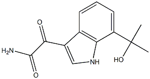 2-(7-(2-hydroxypropan-2-yl)-1H-indol-3-yl)-2-oxoacetamide Struktur