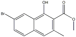 methyl 7-bromo-1-hydroxy-3-methyl-2-naphthoate Struktur