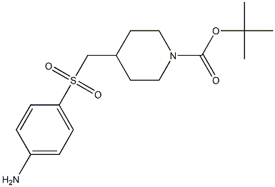 4-(4-Amino-benzenesulfonylmethyl)-piperidine-1-carboxylic acid tert-butyl ester Struktur