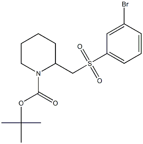 2-(3-Bromo-benzenesulfonylmethyl)-piperidine-1-carboxylic acid tert-butyl ester Struktur