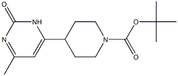 4-(6-Methyl-2-oxo-2,3-dihydro-pyrimidin-4-yl)-piperidine-1-carboxylic acid tert-butyl ester Struktur