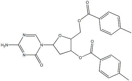 5-(4-amino-2-oxo-1,3,5-triazin-1(2H)-yl)-2-((4-methylbenzoyloxy)methyl)tetrahydrofuran-3-yl 4-methylbenzoate Struktur