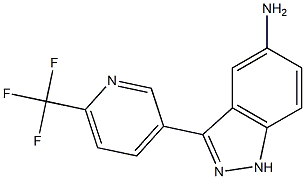 3-(6-(trifluoromethyl)pyridin-3-yl)-1H-indazol-5-amine Struktur