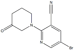 5-bromo-2-(3-oxopiperidin-1-yl)pyridine-3-carbonitrile Struktur