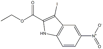 Ethyl 3-iodo-5-nitro-1H-indole-2-carboxylate Struktur