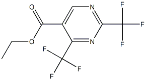 2,4-Bis(trifluoromethyl)-5-(ethoxycarbonyl)pyrimidine Struktur