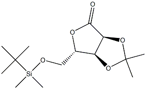 5-O-tert-Butyldimethylsilyl-2,3-O-isopropylidene-L-ribono-1,4-lactone Struktur