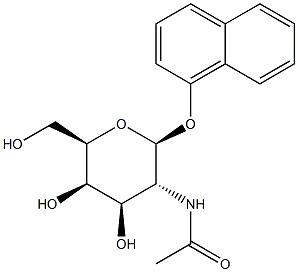 1-Naphthyl 2-acetamido-2-deoxy-b-D-galactopyranoside Struktur