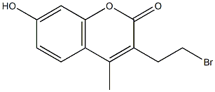 3-(2-Bromoethyl)-7-hydroxy-4-methyl-coumarin Struktur