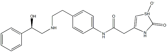 N-(4-(2-(((R)-2-Hydroxy-2-phenylethyl)amino)ethyl)phenyl)-2-(1-oxido-2-oxo-2,3-dihydrothiazol-4-yl)acetamide Struktur