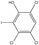 6-IODO-2,4,5-TRICHLOROPHENOL Struktur