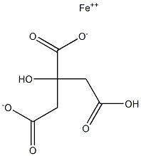 Iron(II) hydrogen citrate Struktur