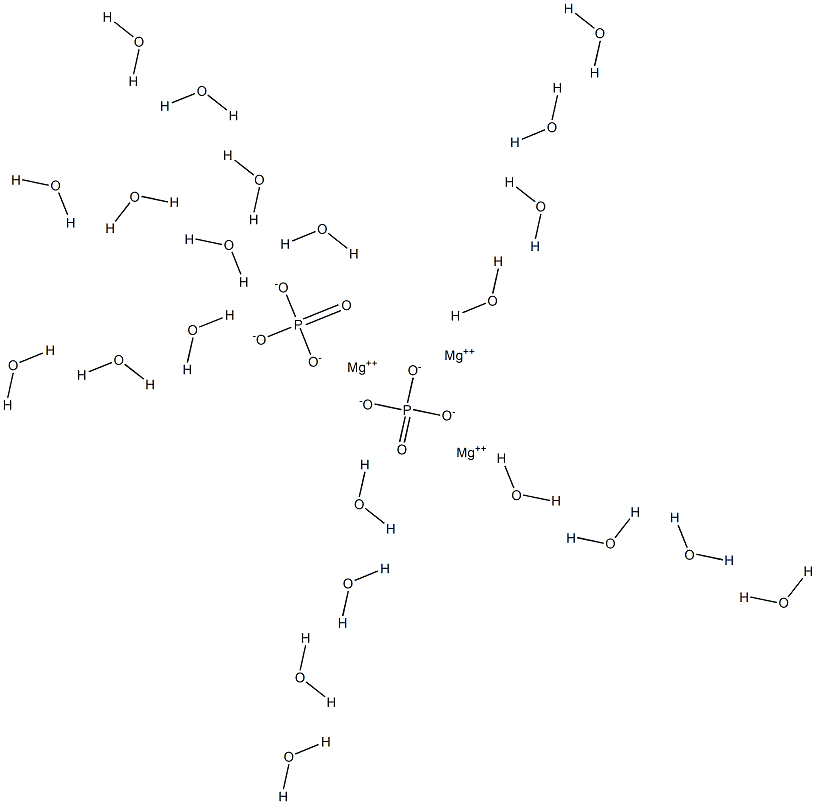 Magnesium orthophosphate docosahydrate Struktur