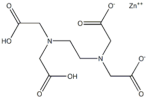 Zinc dihydrogen EDTA Struktur