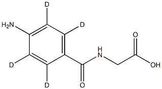 4-Aminobenzoyl-2,3,5,6-D4-glycine Struktur