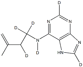 N6-Isopentenyladenine-D6 Struktur