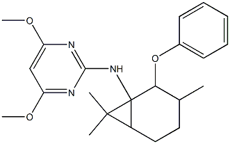 2-phenoxycarbylamino-4,6-dimethoxypyrimidine Struktur