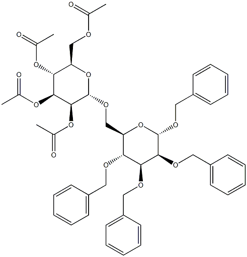 6-O-(2,3,4,6-Tetra-O-acetyl-a-D-mannopyranosyl)-1,2,3,4-tetra-O-benzyl-a-D-mannopyranoside Struktur