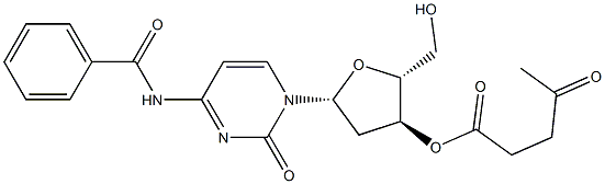 N4-Benzoyl-3'-O-levulinoyl-2'-deoxycytidine Struktur