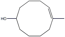 6-Methyl-5-cyclodecen-1-ol Struktur