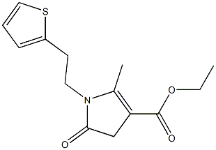 Ethyl 2-methyl-5-oxo-1-(2-thien-2-ylethyl)-4,5-dihydropyrrole-3-carboxylate 95% Struktur