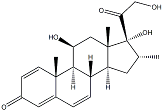 16A-METHYL-11B,17A,21-TRIHYDROXYPREGNA-1,4,6-TRIENE-3,20-DIONE Struktur