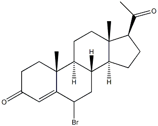 6-bromoprogesterone Struktur