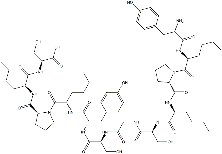 tyrosyl-norleucyl-prolyl-norleucyl-seryl-glycyl-seryl-tyrosyl-norleucyl-prolyl-norleucyl-serine Struktur