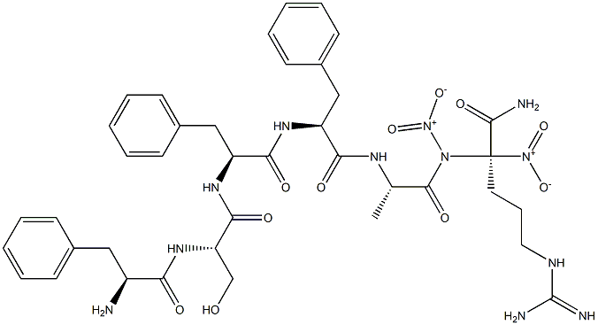 dinitrophenylalanyl-seryl-phenylalanyl-phenylalanyl-alanyl-argininamide Struktur