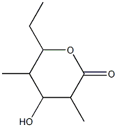 2,4-dimethyl-3,5-dihydroxy-n-heptanoic acid delta lactone Struktur