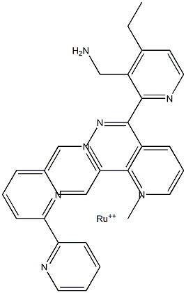 (4,4'-diethylaminomethyl-2,2'-bipyridine)bis(2,2'-bipyridine)ruthenium(II) Struktur