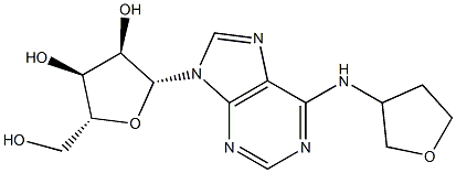 N-(3-tetrahydrofuranyl)-6-aminopurine riboside Struktur