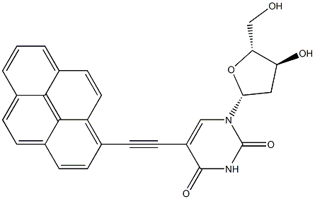 5-(pyrenylethynyl)-2'-deoxyuridine Struktur